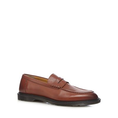 Dr Martens Tan 'Penton' leather slip-on loafers
